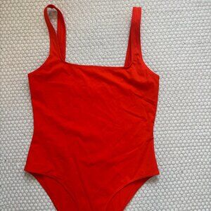 Aritzia Babaton Swim Contour One Piece Swimsuit Coral /Red Size Medium